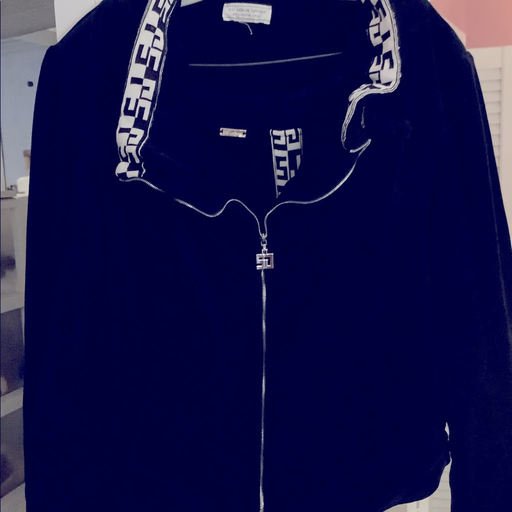 St. John, velvet pants and jacket .
